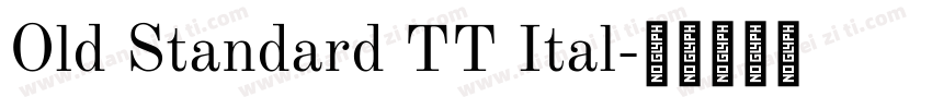 Old Standard TT Ital字体转换